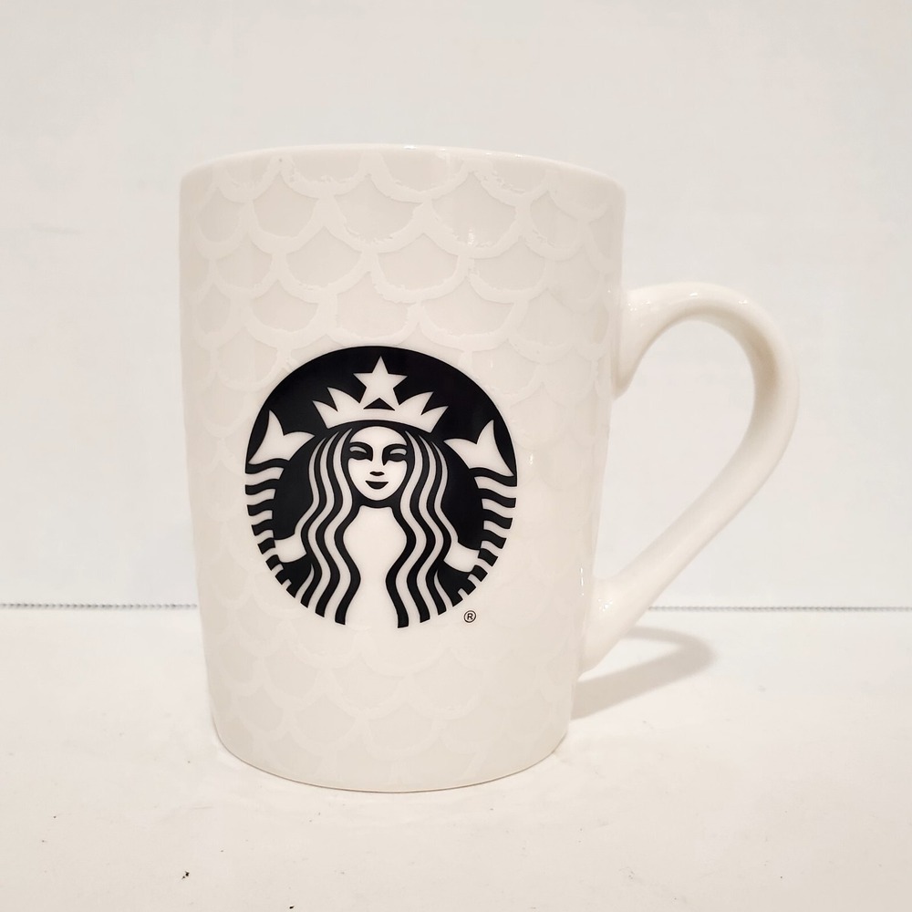 Starbucks White Black Mermaid Logo & Scales Design Mug Coffee Cup Mug 2020